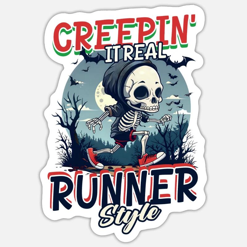 Halloween Runner Runner Style - Sticker taille S (10 x 10 cm) - blanc mat