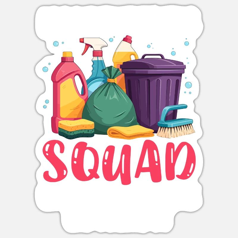 Housekeeping Squad - Sticker size S (10 x 10 cm) - white matte