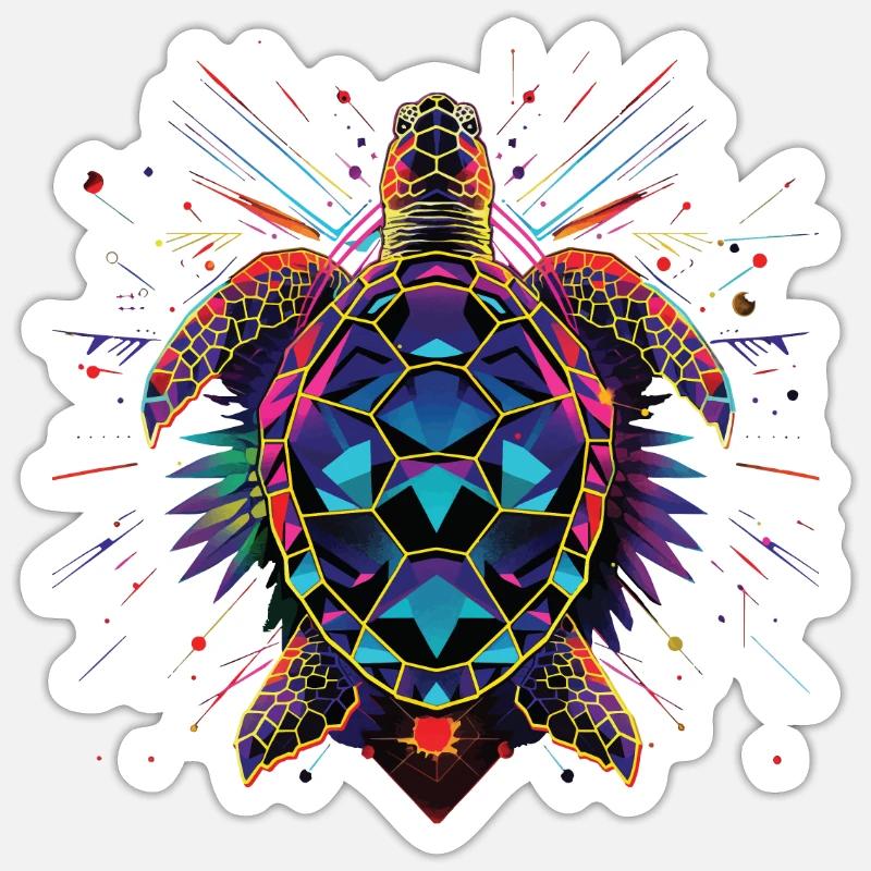 Turtle - Sticker size S (10 x 10 cm) - white matte