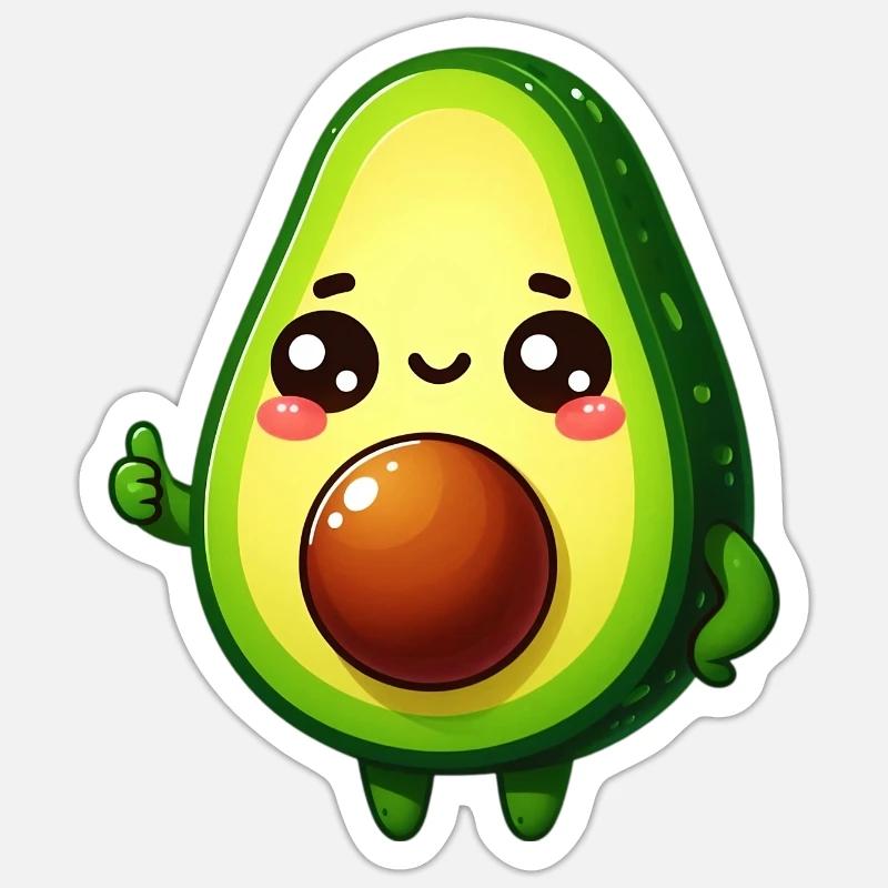 Avocat - Sticker taille S (10 x 10 cm) - blanc mat