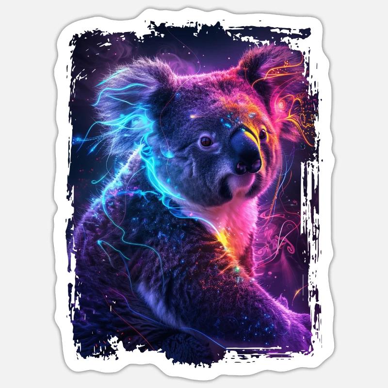 Koala - Sticker taille S (10 x 10 cm) - blanc mat