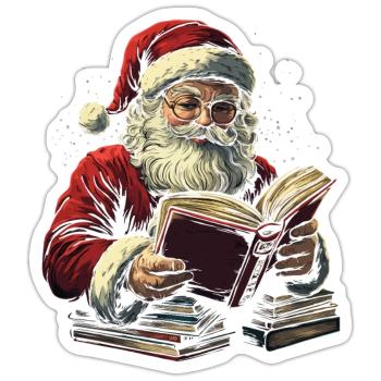 Weihnachtsmann Frauen Männer Kinder Weihnachten - Sticker Größe S (10 x 10 cm) - Mattweiß - Vorne