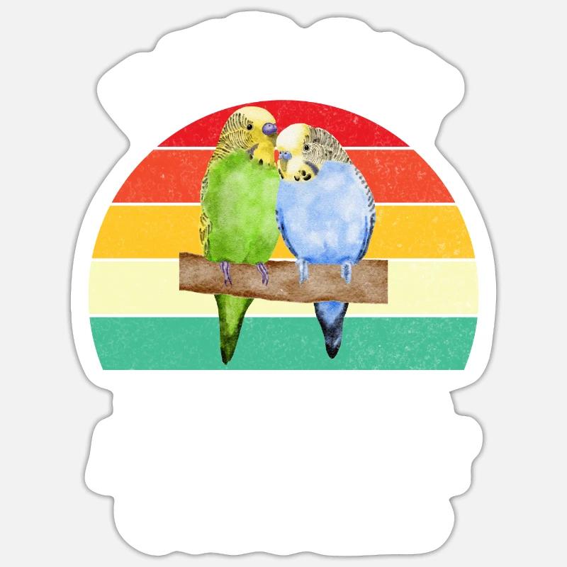 Budgie Gift Sticker size S (10 x 10 cm)