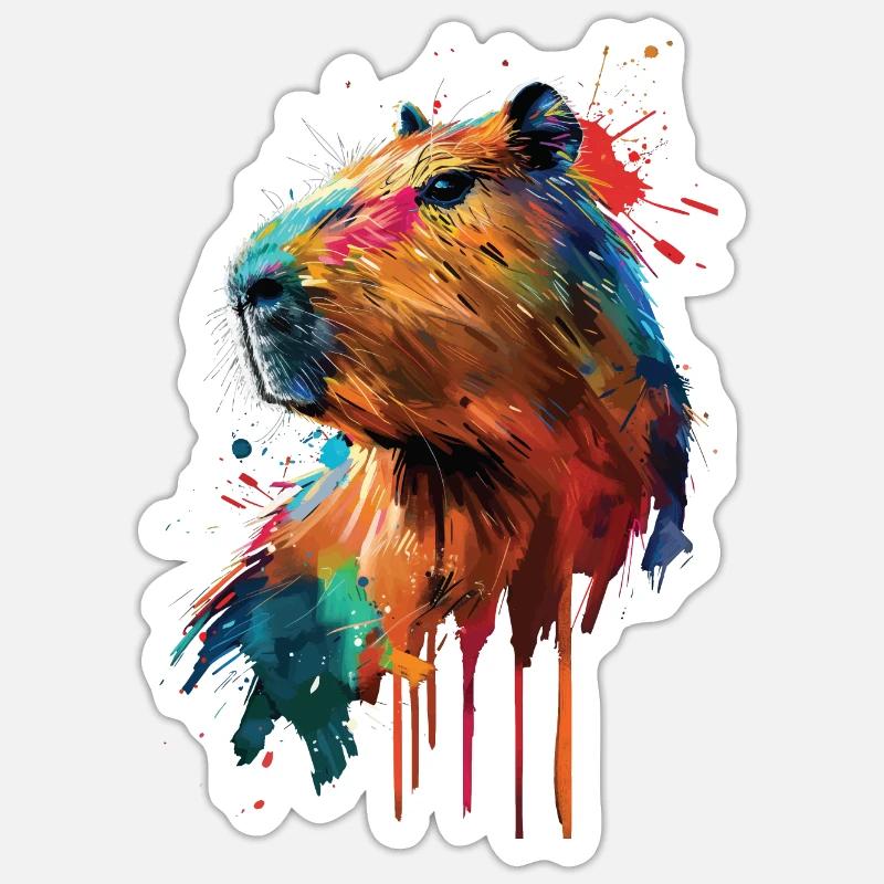 capybara - Sticker size S (10 x 10 cm) - white matte