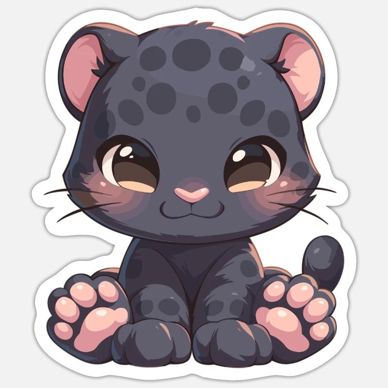 Panthers Panther - Sticker Größe S (10 x 10 cm) - Mattweiß