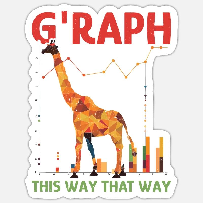 G'Raph This Way That Way - Sticker Größe S (10 x 10 cm) - Mattweiß