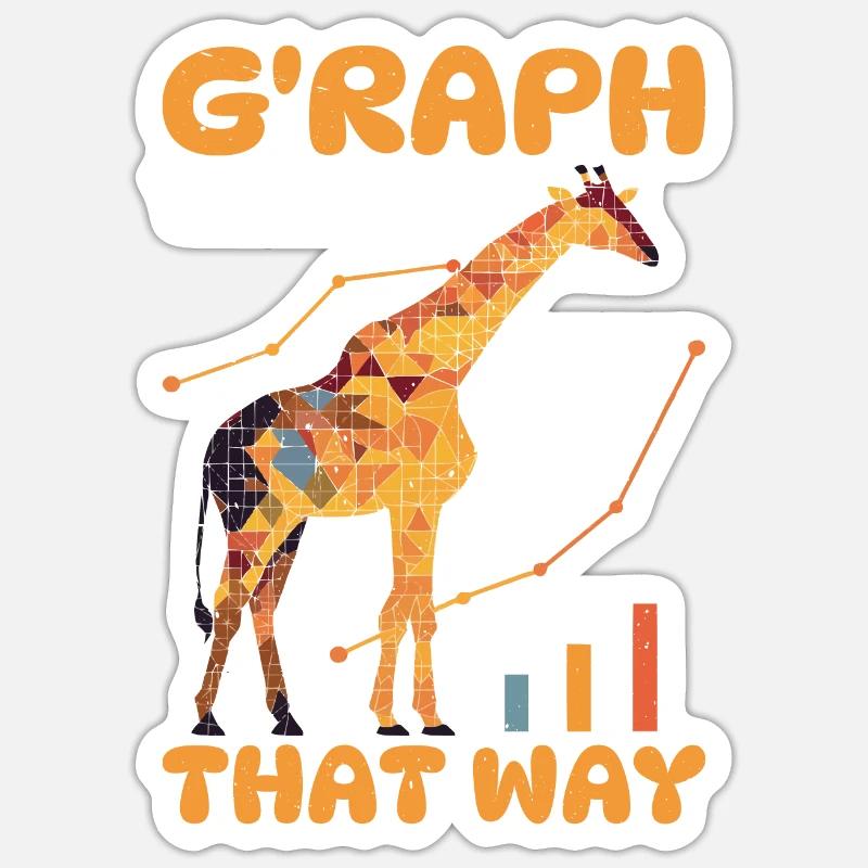 G'Raph This Way That Way 2 - Sticker Größe S (10 x 10 cm) - Mattweiß
