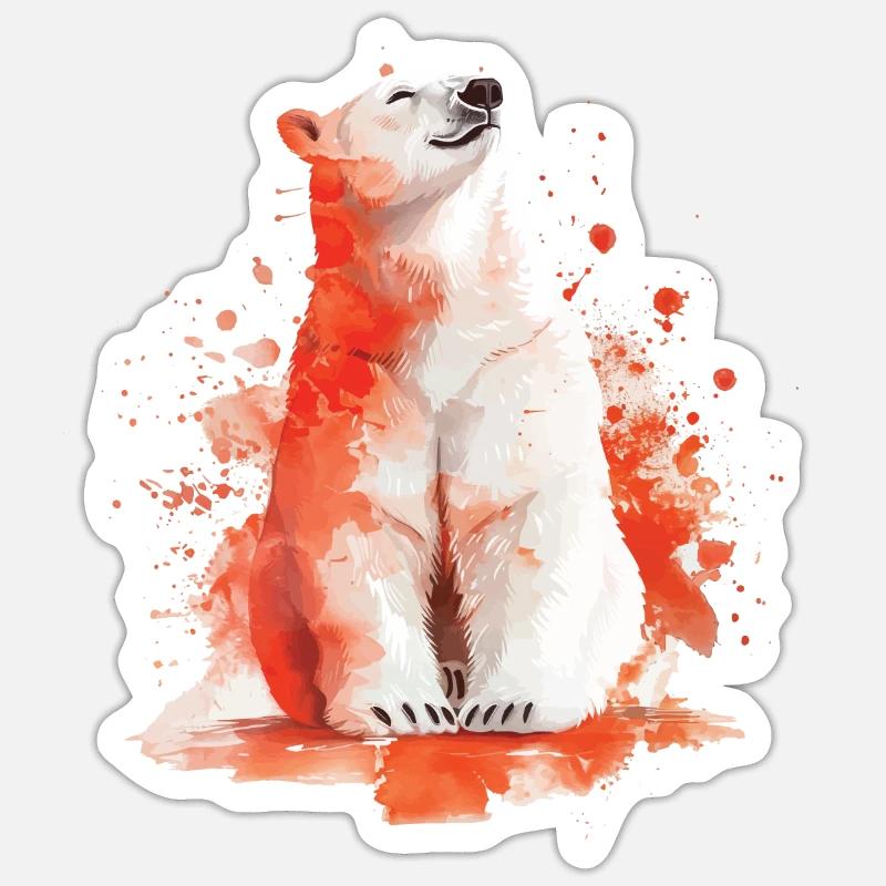 Polar bear - Sticker size S (10 x 10 cm) - white matte