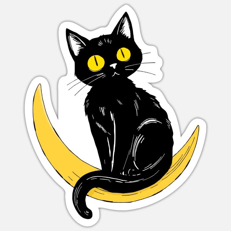 Black Cat Magic Sticker size S (10 x 10 cm)