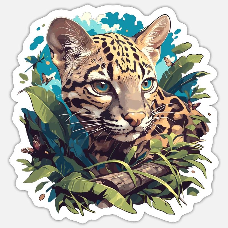 Ocelots Ocelot - Sticker size S (10 x 10 cm) - white matte