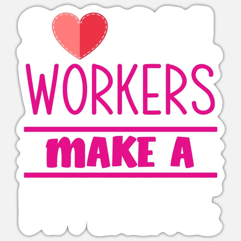 Social workers make a difference Sticker size S (10 x 10 cm)