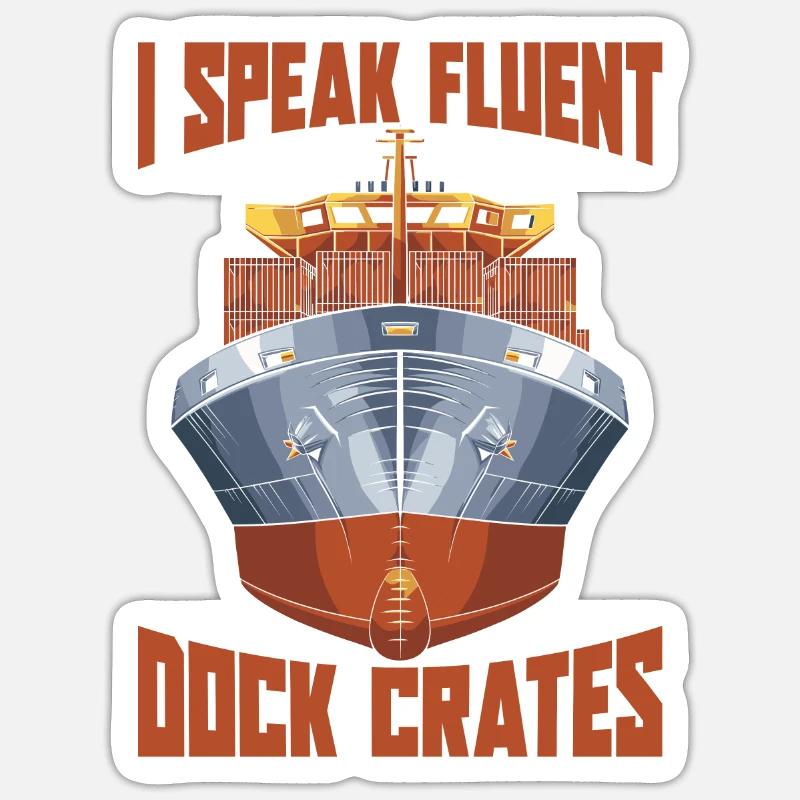 Docker - Sticker taille S (10 x 10 cm) - blanc mat
