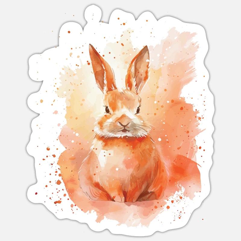 Rabbit - Sticker size S (10 x 10 cm) - white matte