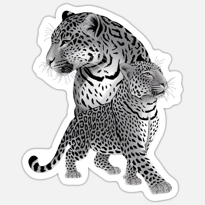 Léopard Sticker taille S (10 x 10 cm)