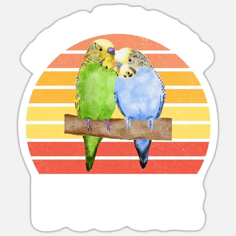 Budgie Gift Sticker size S (10 x 10 cm)