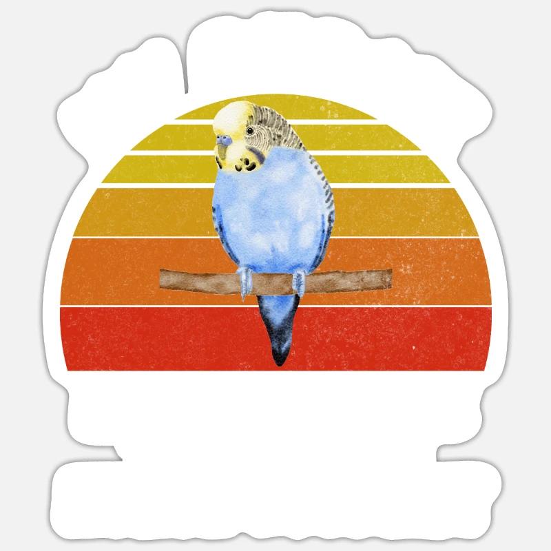 Budgie Gift Sticker Größe S (10 x 10 cm)