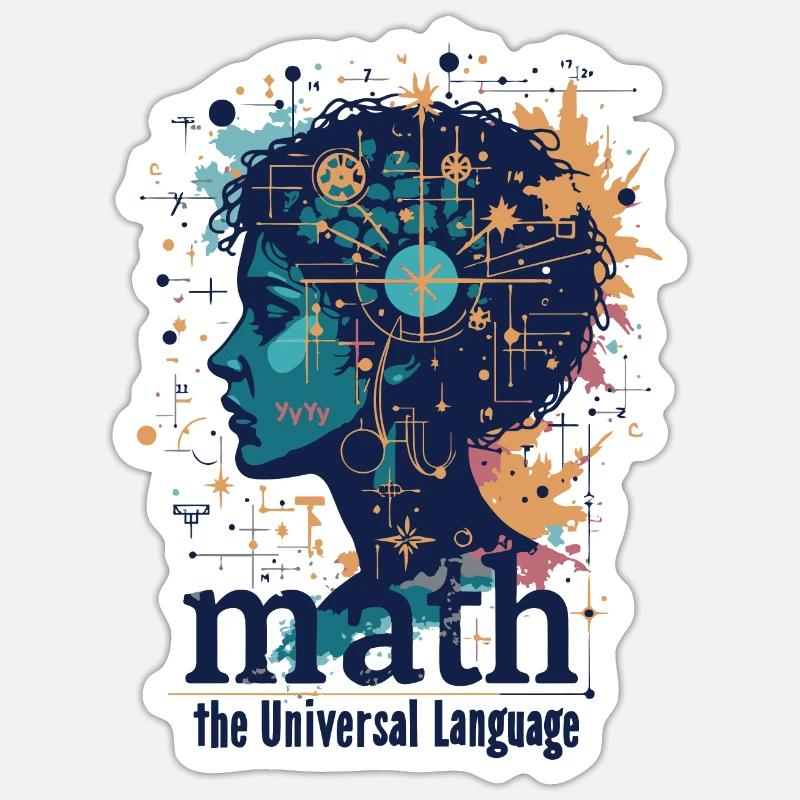 MATHEMATIK - Sticker Größe S (10 x 10 cm) - Mattweiß