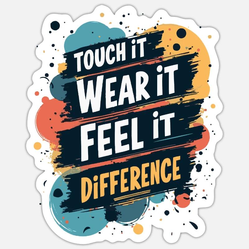 SENTEZ LA DIFFÉRENCE - Sticker taille S (10 x 10 cm) - blanc mat