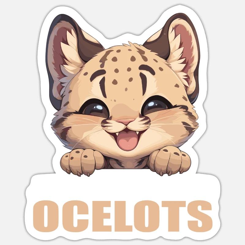 Ocelots Ocelot - Sticker size S (10 x 10 cm) - white matte