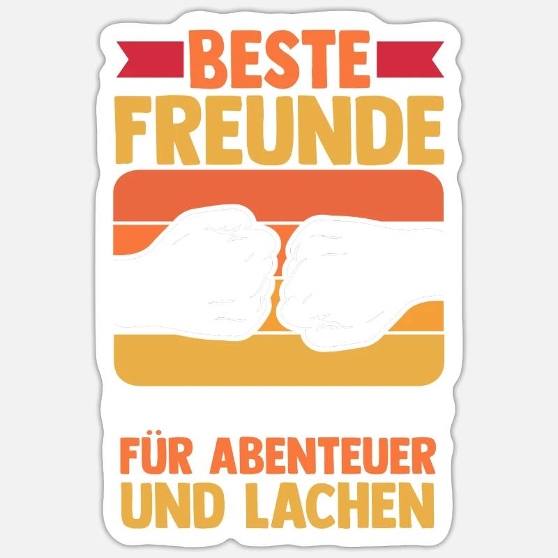Beste Freunde - Sticker Größe S (10 x 10 cm) - Mattweiß