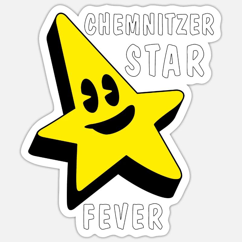 FIÈVRE ÉTOILÉE DE CHEMNITZ - Sticker taille S (10 x 10 cm) - blanc mat