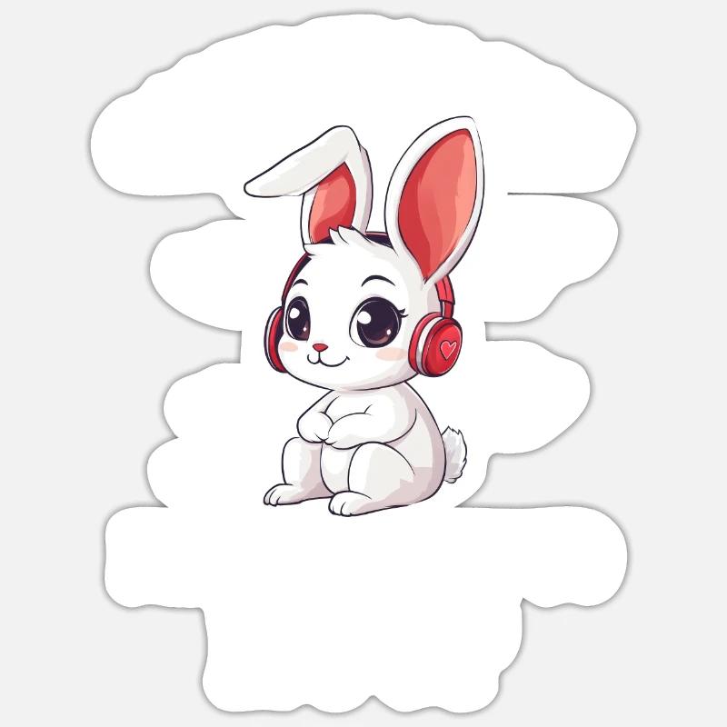 Hase K-Pop Korean Pop Geschenkidee Sticker Größe S (10 x 10 cm)