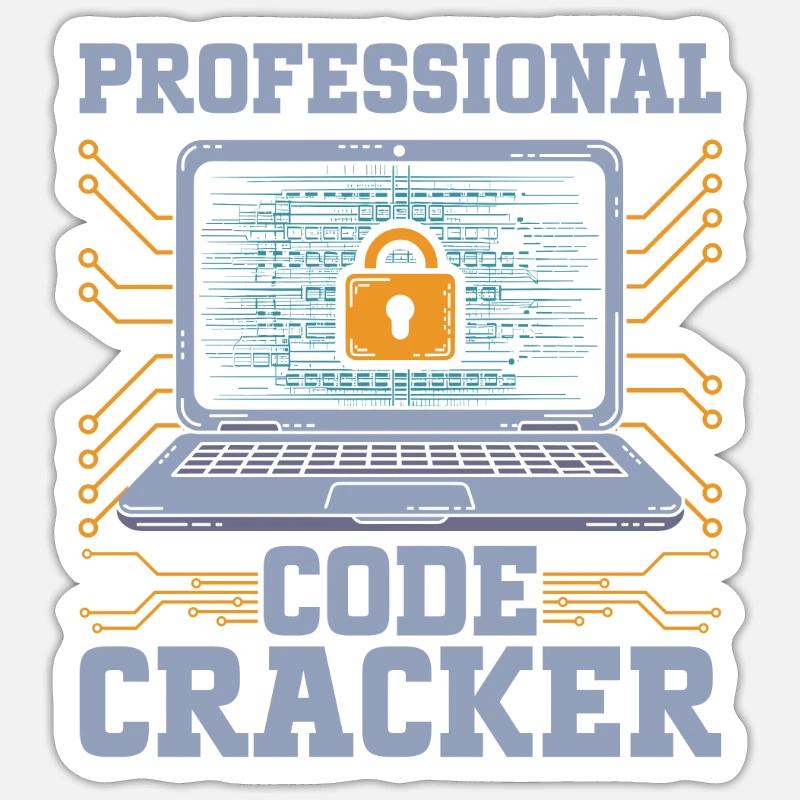 Cryptographer - Sticker size S (10 x 10 cm) - white matte