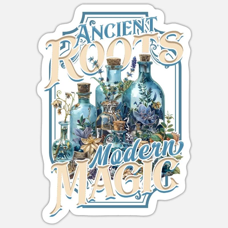 Apotheker Ancient Roots Modern Magic - Sticker Größe S (10 x 10 cm) - Mattweiß