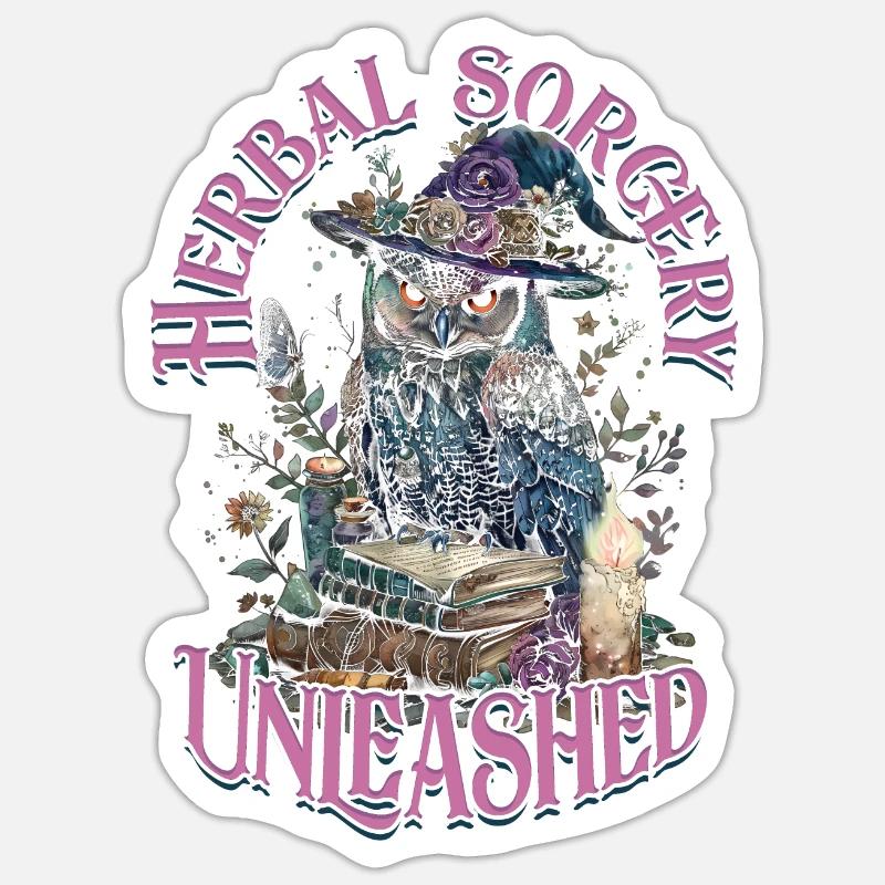 Pharmacien Herb Picker Herbal Sorgery Unleashed Sticker taille S (10 x 10 cm)