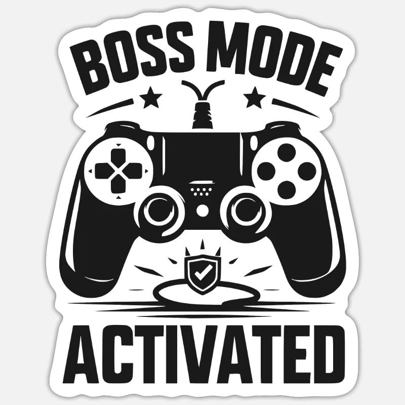 Bos-Modus aktiviert - Sticker Größe S (10 x 10 cm) - Mattweiß