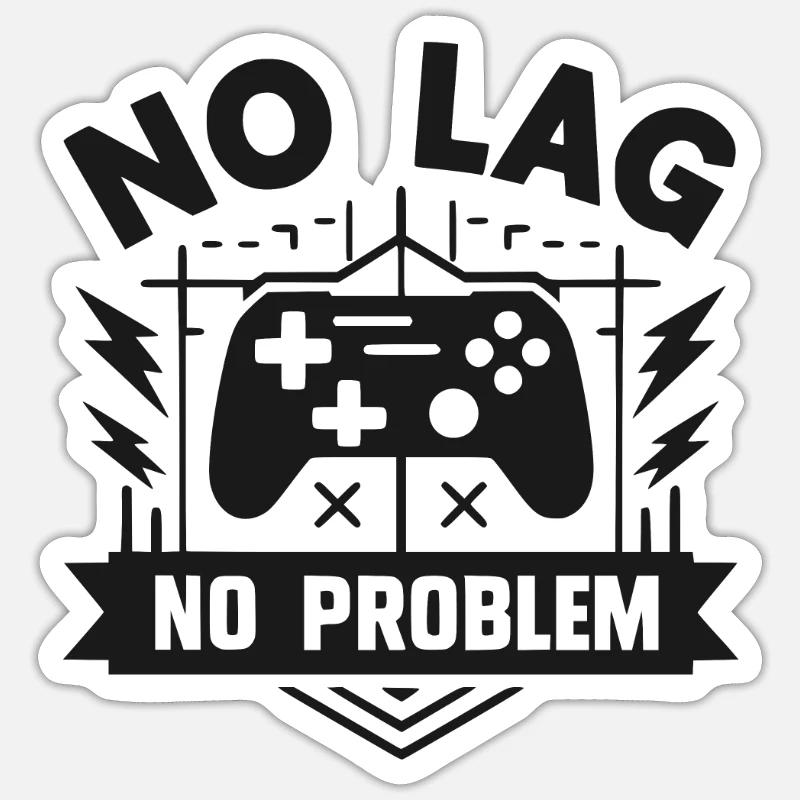 No Lag No Problem Sticker size S (10 x 10 cm)