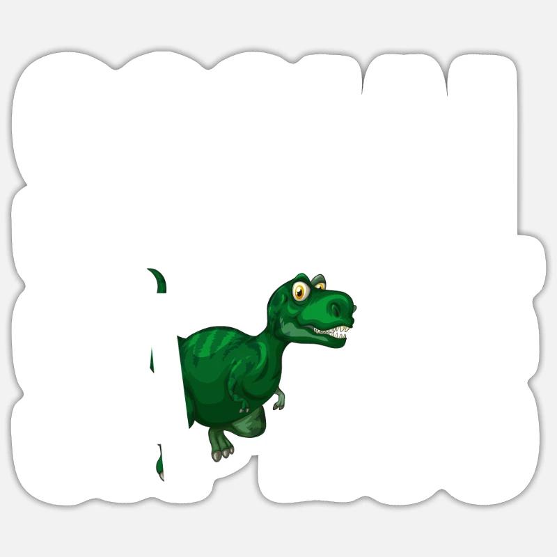 Social Saurus Dinosaur Funny - Sticker size S (10 x 10 cm) - white matte