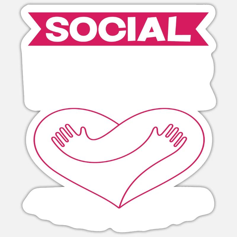 Sozialarbeiter Ich Stehe Zu Dir - Sticker Größe S (10 x 10 cm) - Mattweiß