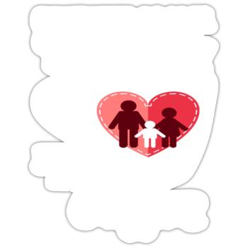 Travailleur social instantané Café simple - Sticker taille S (10 x 10 cm) - blanc mat - Devant