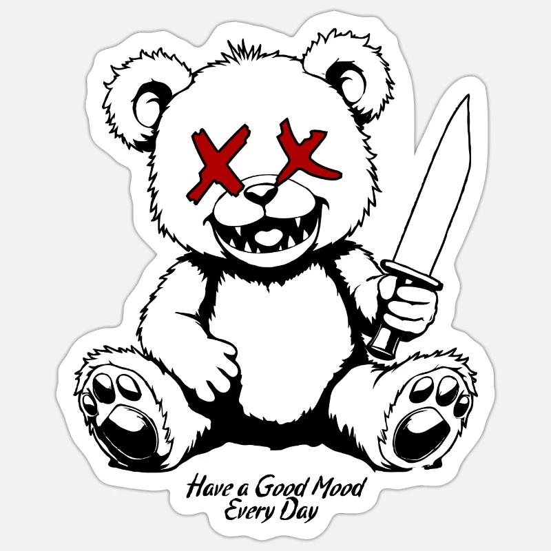 Bär - Sticker Größe S (10 x 10 cm) - Mattweiß