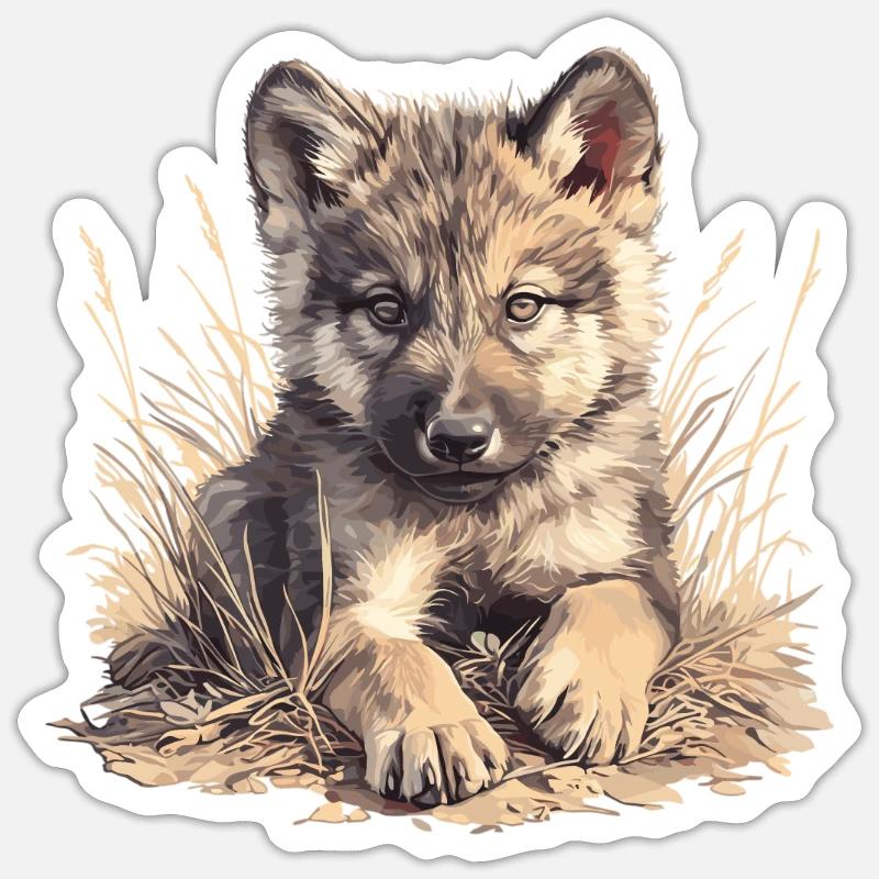Wolves Wolf - Sticker size S (10 x 10 cm) - white matte