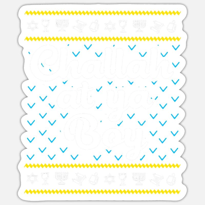 Hanoucca - Sticker taille S (10 x 10 cm) - blanc mat