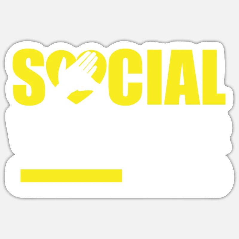 Sozialarbeiter Wird Geladen... Sticker Größe S (10 x 10 cm)