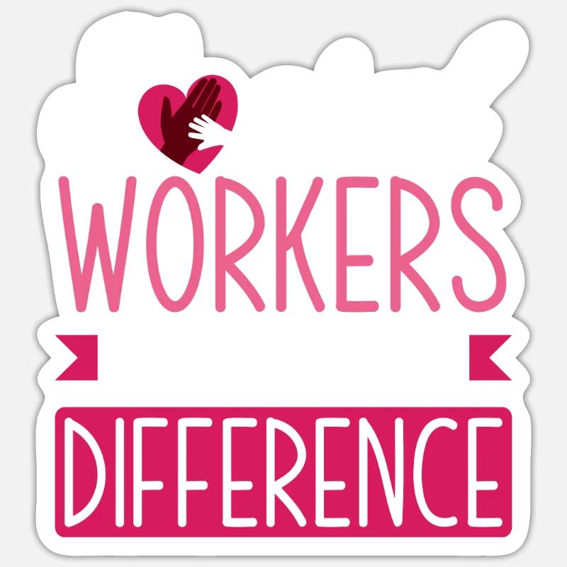 Social workers make a difference Sticker size S (10 x 10 cm)