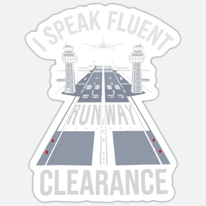 Air traffic controller - Sticker size S (10 x 10 cm) - white matte