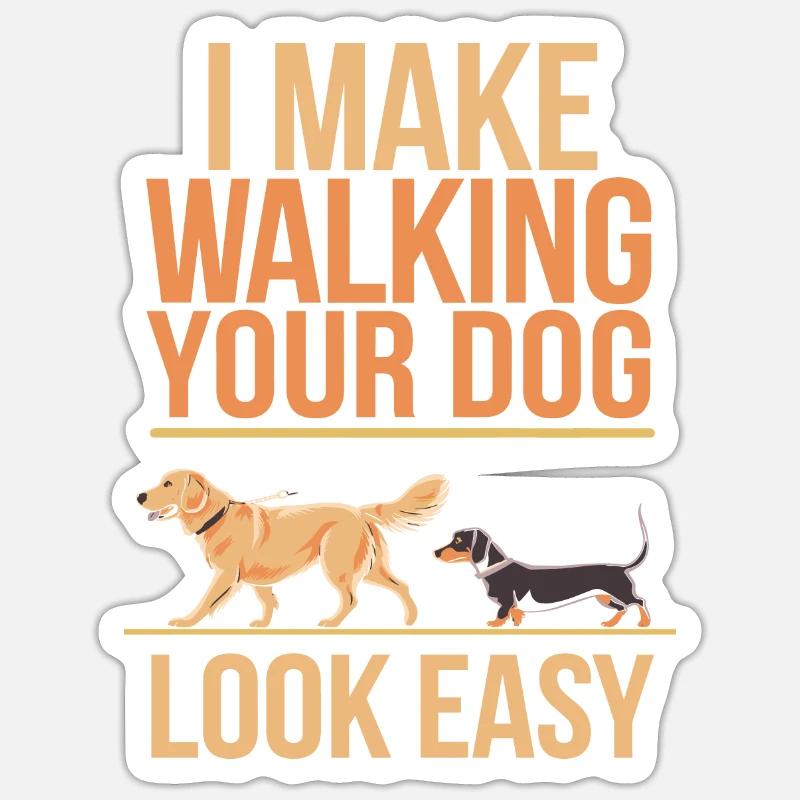 Dog handler - Sticker size S (10 x 10 cm) - white matte