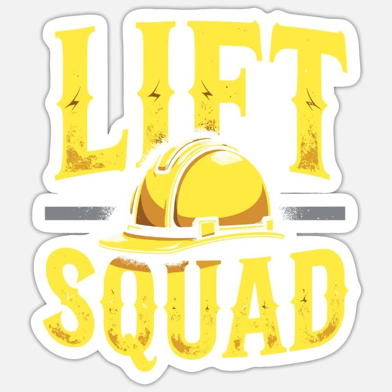 Elevator Installer Kader - Sticker size S (10 x 10 cm) - white matte