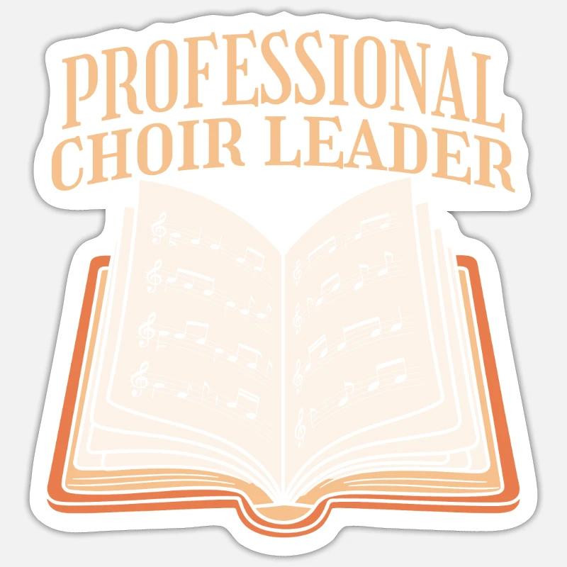 Professeur de chorale Sticker taille S (10 x 10 cm)