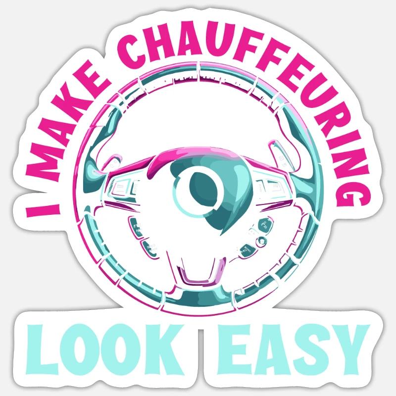 Chauffeur - Sticker size S (10 x 10 cm) - white matte