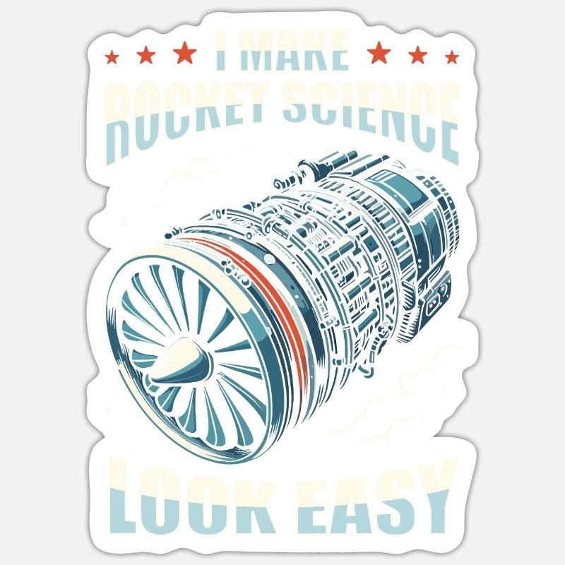 Aerospace Engineer - Sticker size S (10 x 10 cm) - white matte
