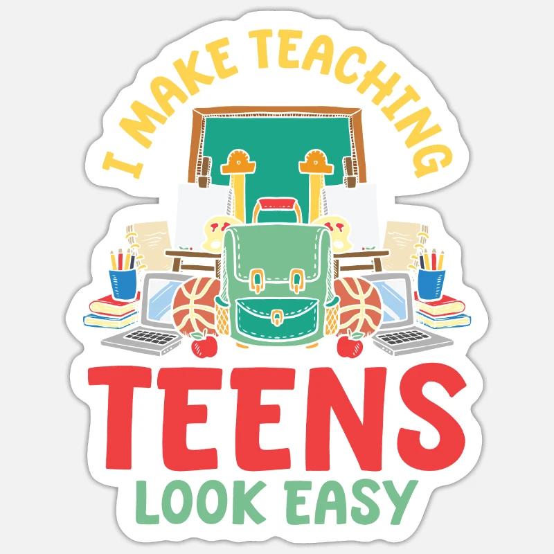 Professeur de lycée - Sticker taille S (10 x 10 cm) - blanc mat
