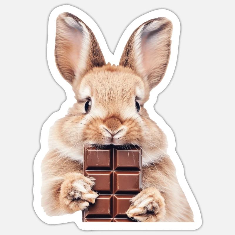 Rabbit - Sticker size S (10 x 10 cm) - white matte