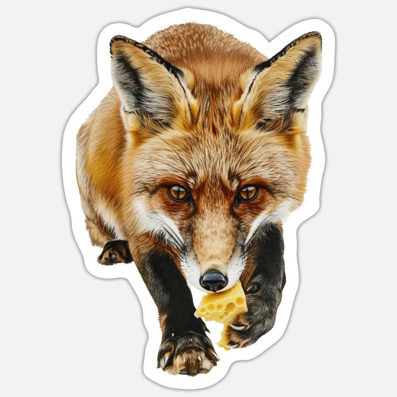 Fuchs - Sticker Größe S (10 x 10 cm) - Mattweiß