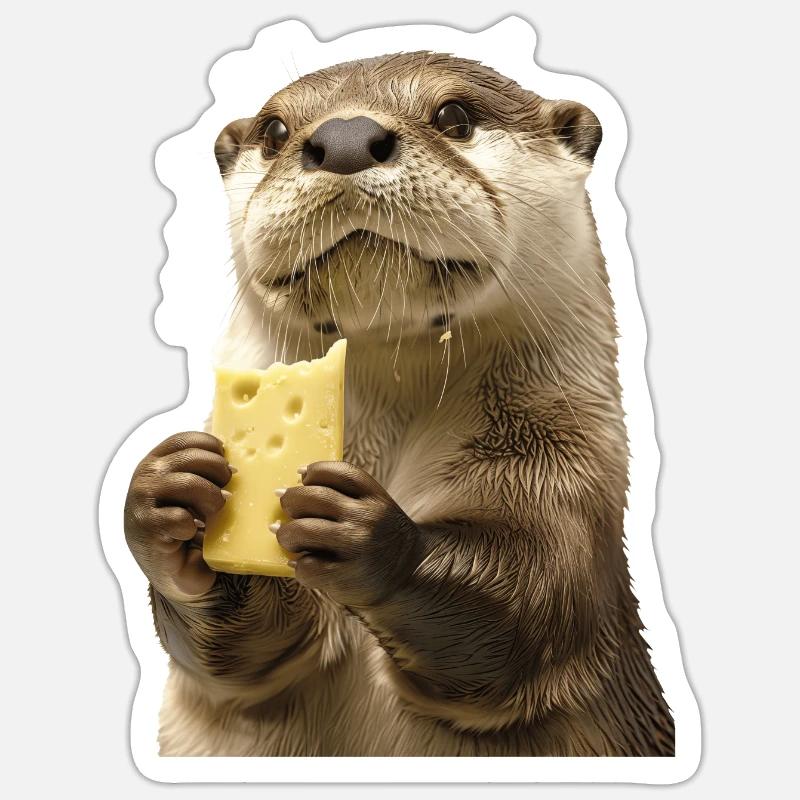 Otter - Sticker size S (10 x 10 cm) - white matte