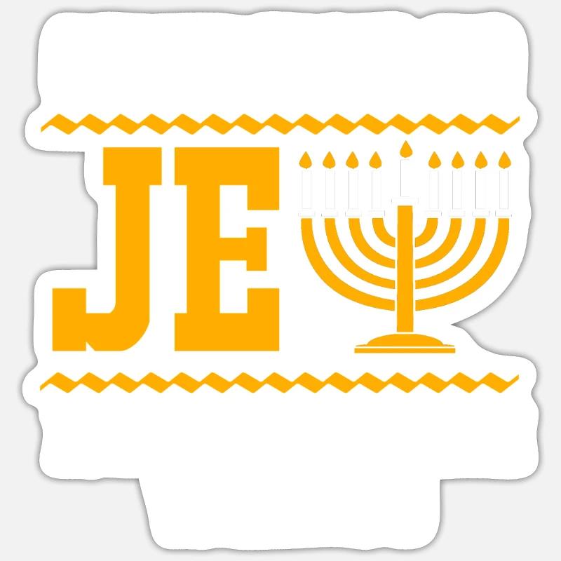 Hanoucca Sticker taille S (10 x 10 cm)